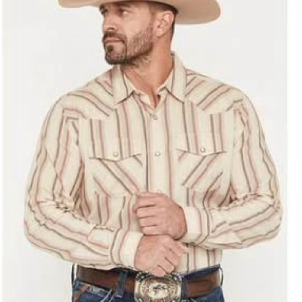 Ariat Pearl Snap Men’s Large, Striped